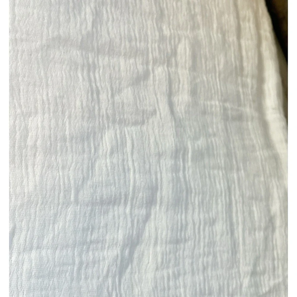 Piscatextil NWT Portugal 100% Cotton Throw Blanket Gauze Cottage White 50